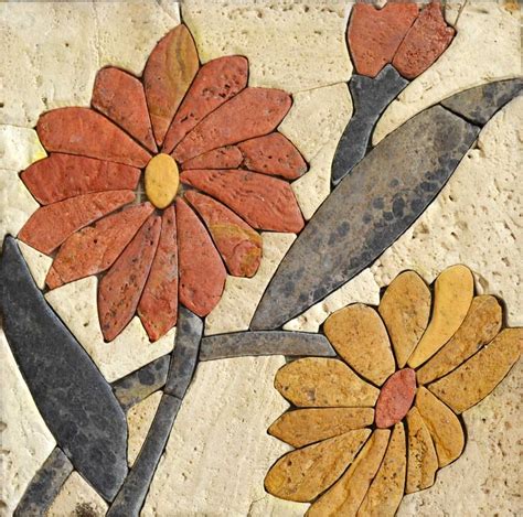 Mosaic Tile Patterns Autumn Daze Flowers And Trees Mozaico