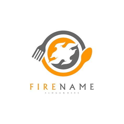 Premium Vector Fire Food Logo Template Hot Food Logo Designs Concept Vector
