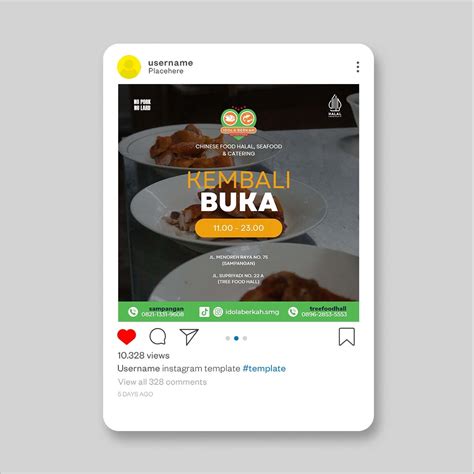 Jasa Desain Instagram Feed Restoran Mulai Dari 50k