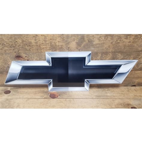 Chevy Bowtie Emblem Black Steel Sign Camaro Store Online