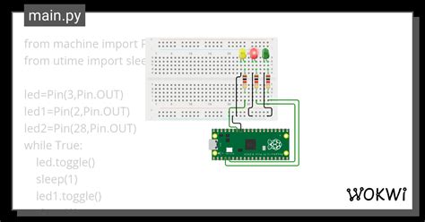 Raspberry Pi Pico Menyalakan Led Wokwi Esp Stm Arduino Simulator