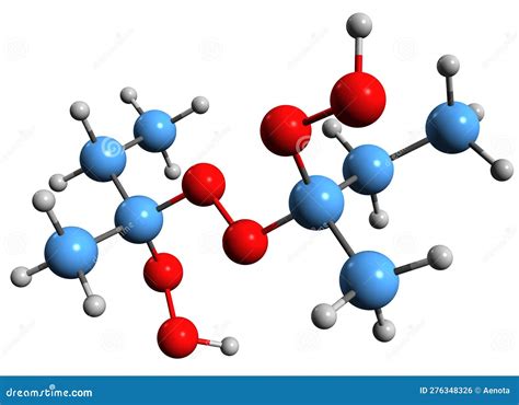 3D Image of Methyl Ethyl Ketone Peroxide Skeletal Formula Stock Illustration - Illustration of ...