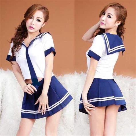 Lingerie Sexy Student Sailor Uniform Costume Role Play Cosplay Women S