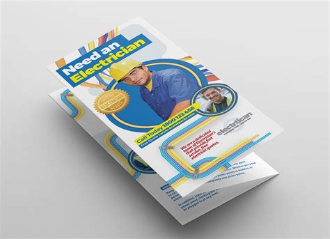 Electrician Tri-Fold Brochure Template in PSD, Ai & Vector - BrandPacks