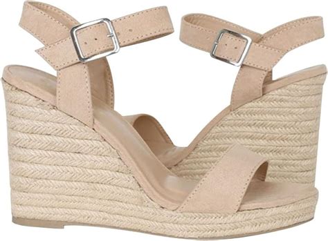 Amazon AOSPHIRAYLIAN Nude Wedge Sandals For Women Dressy Summer Platform Espadrille
