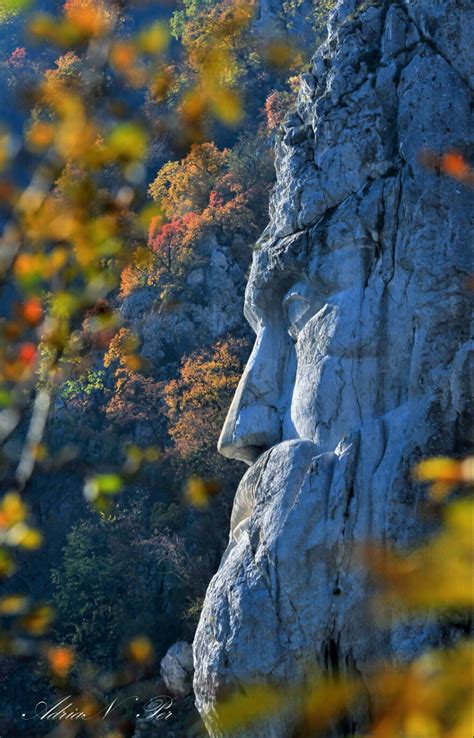 Decebal King Of Dacia Statue In Rock Dacia Was Antic Province Of