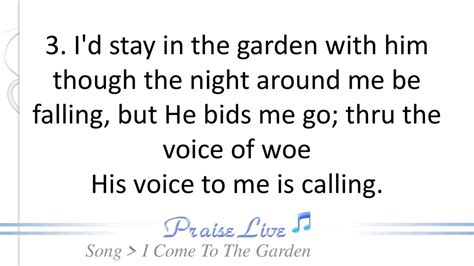 I Come To The Garden Alone Ppt Download