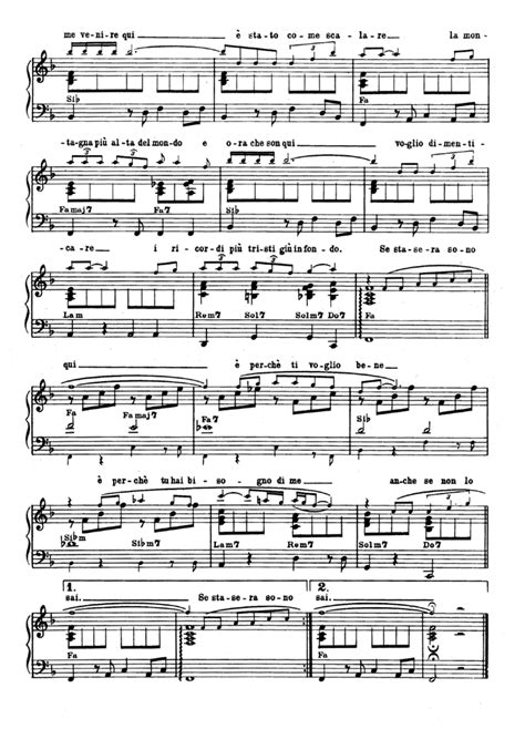 Se Stasera Sono Qui Piano Sheet Music Easy Sheet Music