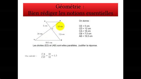 La réciproque du théorème de Thalès YouTube