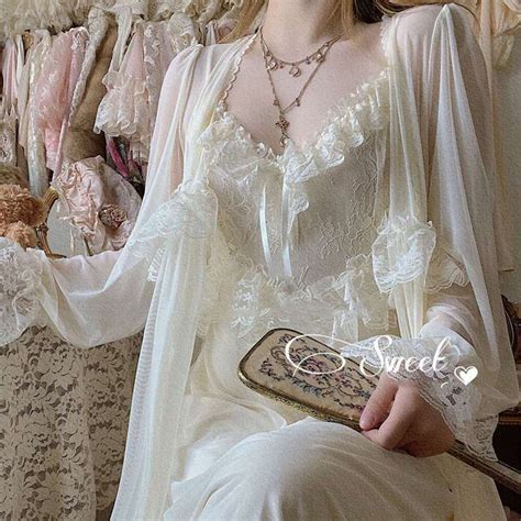 French Lace Vintage Nightgown Dress Renaissance Princess Etsy