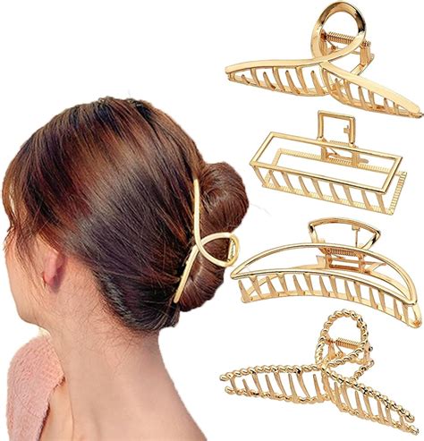 Large Metal Hair Clip, Non-Slip Claw Clips, Hair Clips for Women, Girls ...