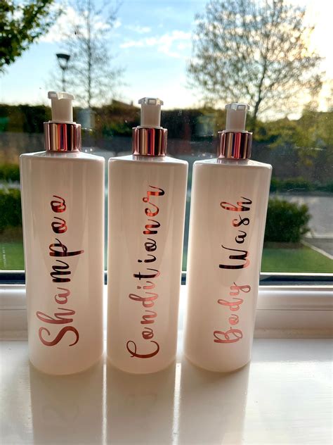 Reusable Shampoo Conditioner And Body Wash Bottles Etsy