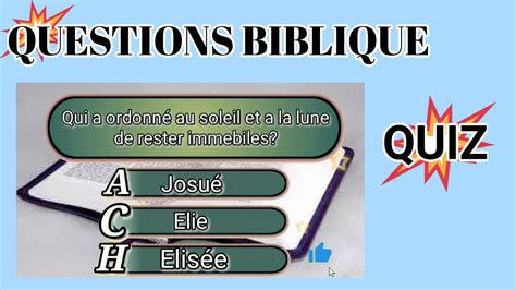 Quiz biblique QUESTIONS ET RÉPONSE YouTube