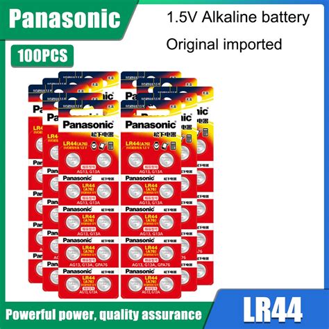 Panasonic A76 LR44 AG13 G13A LR1154 SR1154 357A SR44 1 5V Button Coin