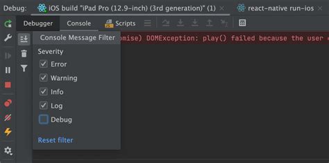 Debugging How To Preconfigure The Debug Log Level Filter In Intellij