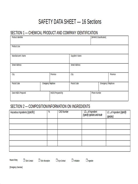 Printable Safety Data Sheet