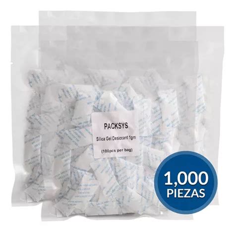 Bolsas Gel Silica 1g Sobres Desecante Absorbe Humedad 1000pz Meses