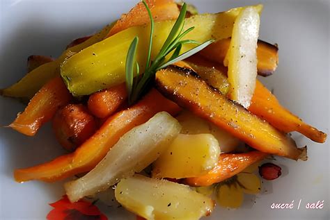 Recette de Carottes rôties au miel et romarin