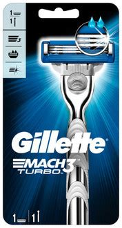 Станок Мужской для Бритья Gillette Mach3 Turbo с 1 Сменной Кассетой ...