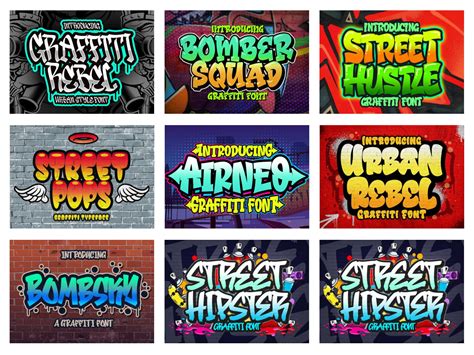 Graffiti Font Bundle Graffiti Font Graffiti Designs Pod Designs