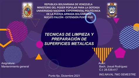 Tecnicas de limpieza y preparación de superficies metalicas pdf PPT