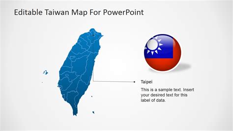 Taiwan Editable Powerpoint Map Slidemodel