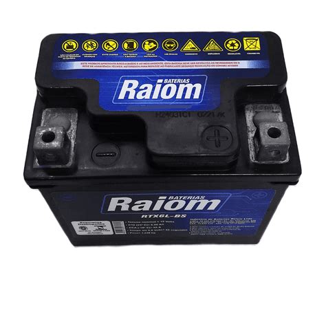 Bateria De Moto Raiom Ytx5l Bs 5ah 12v Selada Rtx5l Bs