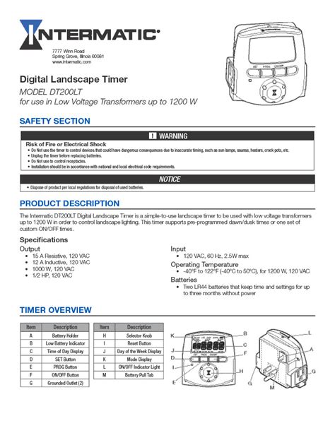 Light Timer Intermatic Instructions Shelly Lighting