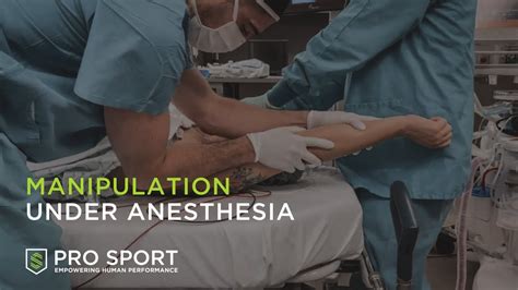 Manipulation Under Anesthesia Frozen Shoulder YouTube