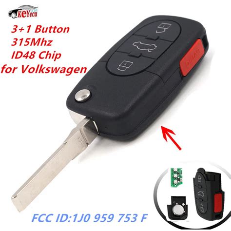 KEYECU Folding Remote Key 3 1 Button 315MHz With ID48 Chip For