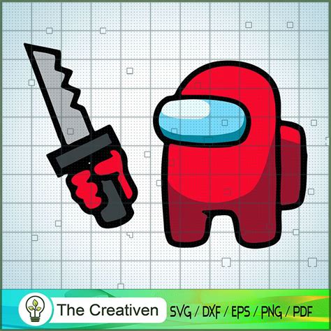 Impostor red knife svg among us svg game play svg funny among us svg ...