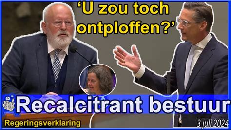 Joost Eerdmans Spreekt Frans Timmermans Aan Op Selectieve Afkeur