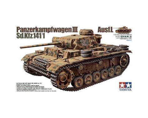 Tamiya 1 35 German Pz Kpfw III Ausf Tank Model Kit TAM35215 Toys