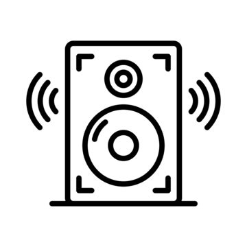 Speaker Line Icon Vector Announce Loud Multimedia Png And Vector