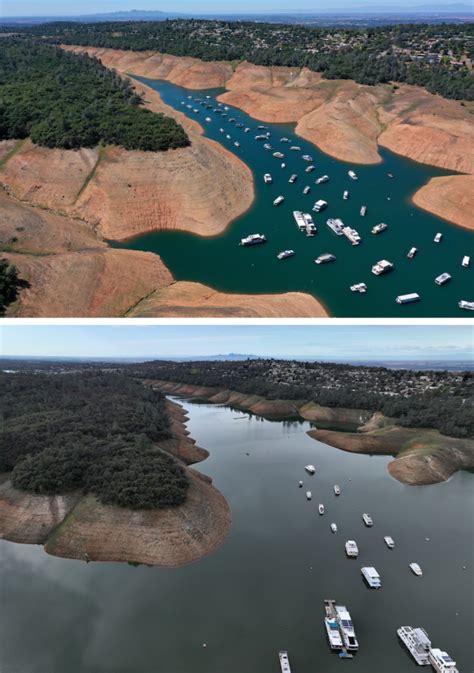 California’s Lake Oroville Highlights Reversal Of Severe Drought Levels In Stunning Before And