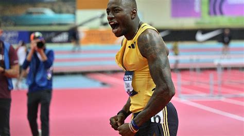 Grant Holloway breaks his own 60m hurdles world record, Tia Jones ...