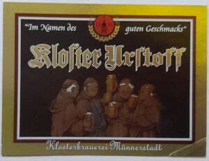 Drink Label Kloster Urstoff Rother Bräu Germany Federal RepublicCol