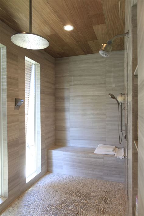 Shower With Wood Look Tile Design Corral