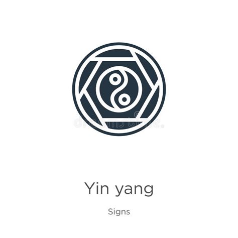 Yin Yang Symbol Icon Vector Trendy Flat Yin Yang Symbol Icon From