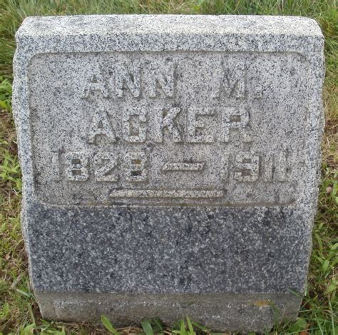 Ann Margaret Carr Acker Find A Grave Memorial