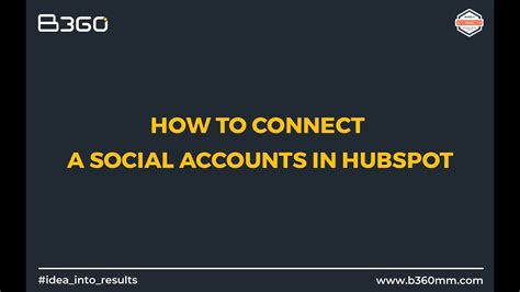 Connect Your Social Media Accounts To Hubspot Youtube