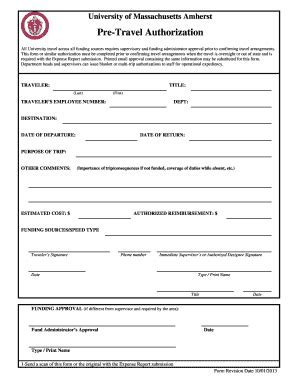 Travel Authorization Form Fill And Sign Printable Template Online