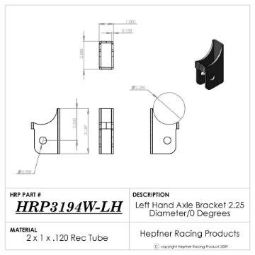 Non Wing Axle Bracket Hepfner Racing Products