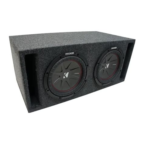 Universal Car Stereo Slotted S Port Dual 10 Kicker Compr Cwr10 Sub Box Enclosure Final 2 Ohm