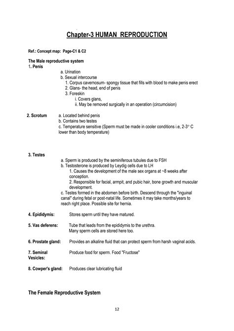 Solution Chapter 3 Human Reproduction Studypool