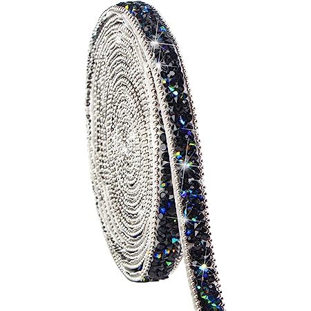 Amazon Ribbli Self Adhesive Resin Rhinestone Strips Diamond Ribbon