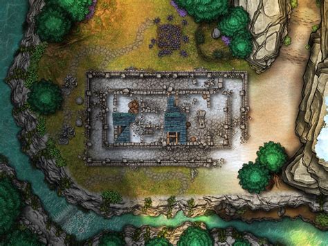 Mountain River Shrine Inkarnate Create Fantasy Maps Online