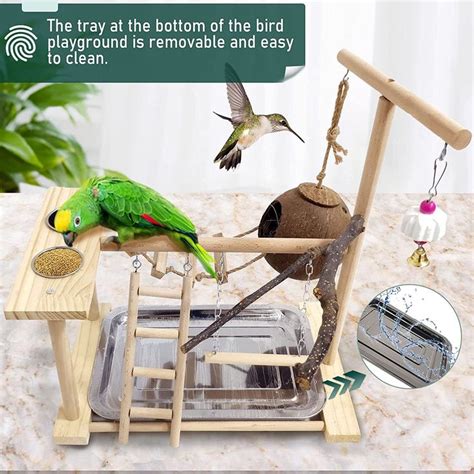 Hamiledyi Bird Playground For Conures Parrot Playstand Cockatiel Play