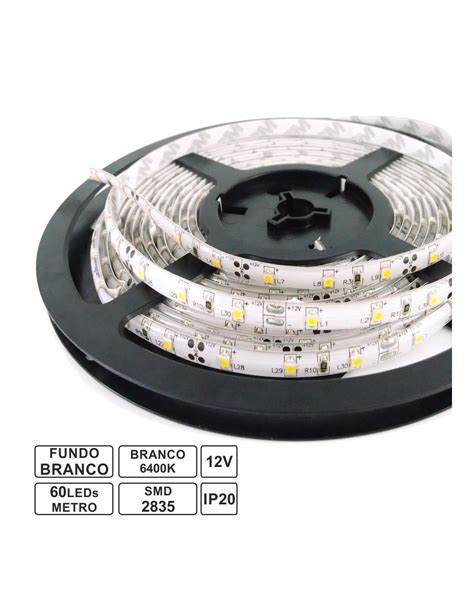 Strip Branco Leds V M Branco Fitas Leds Ptr