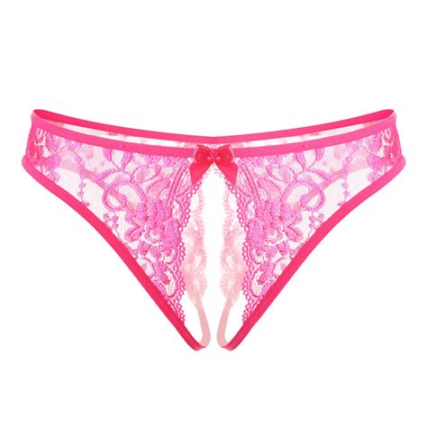 Culotte slip Culotte à entrejambe ouvert pour femme lingerie sexy sous vêtements transparents
